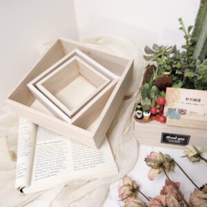 件組/方形木盒｜多功能收納｜可當多肉盆器｜保養品收納｜飾品展示｜文創包裝盒